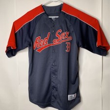 Boston Red Sox Mens Dynasty Series Jersey Shirt Blue Red Major League Baseball M