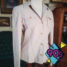 Vintage 90s BCBG MAXAZRIA Cream Blazer    RARE Pre-production Sample   