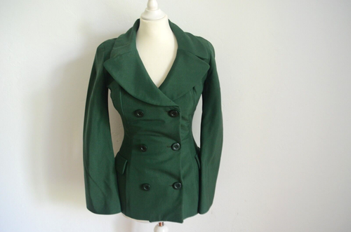 DOLCE & GABBANA Blazer Jacke figurbetont grün D34 IT40 Black Label Hauptlinie