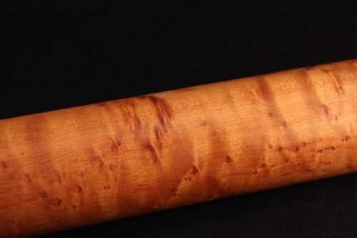 Vtg Kitchen Large Birds Eye Maple Turned Wood Rolling Pin 17-1/4" L by 2-3/8" W - Picture 4 of 14