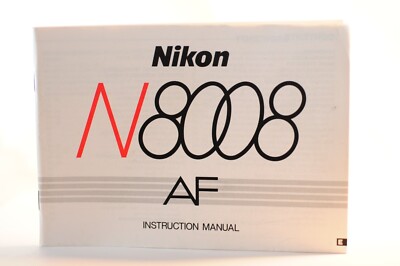 Film Camera Nikon F Instruction Manual F 801s Nikon N8008