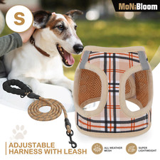 Dog Harness and Leash Set Breathable Air Mesh Adjustable Walking Reflective Vest