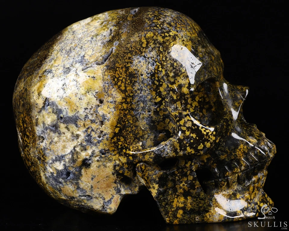 5.1» желтый далматин резной кристалл черепа, супер реалистичный, кристалл исцеления - Изображение 4 из 4