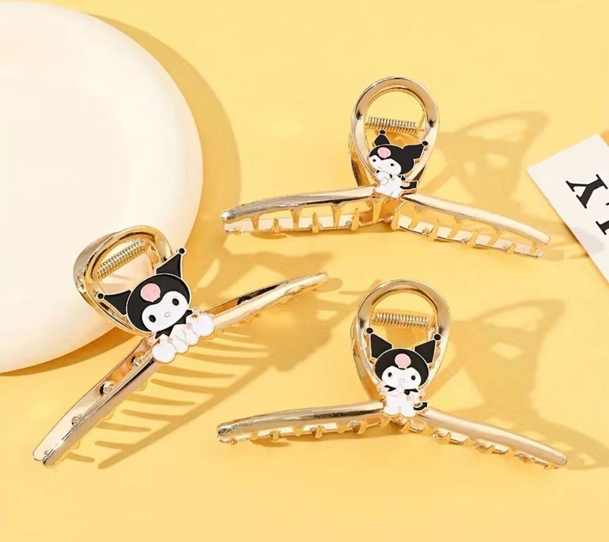 Kuromi Sanrio Hair Clip 1 Metal Clip Miniso Kawaii Accessories | eBay