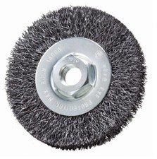 5 Pack - 4" x 1/2" x 5/8-11" Crimped Wire Wheel Brush Carbon Steel Quantity 5