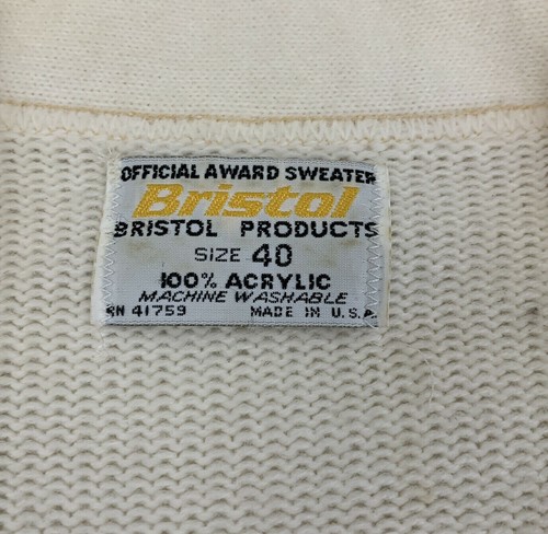 Vintage 1940's-1960s Bristol Awards Letterman Sweater Panthers Rare USA MADE 40 - Picture 2 of 5