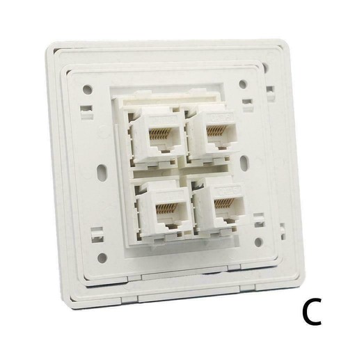 Gniazdo ścienne Płyta Sieć Ethernet LAN CAT6 Gniazdo Panel Twarz D4 GTR8 - Zdjęcie 11 z 15