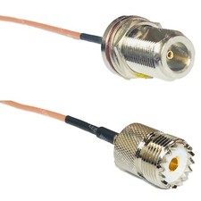 RG316 N FEMALE BULKHEAD to SO239 UHF Female RF Cable Rapid-SHIP LOT
