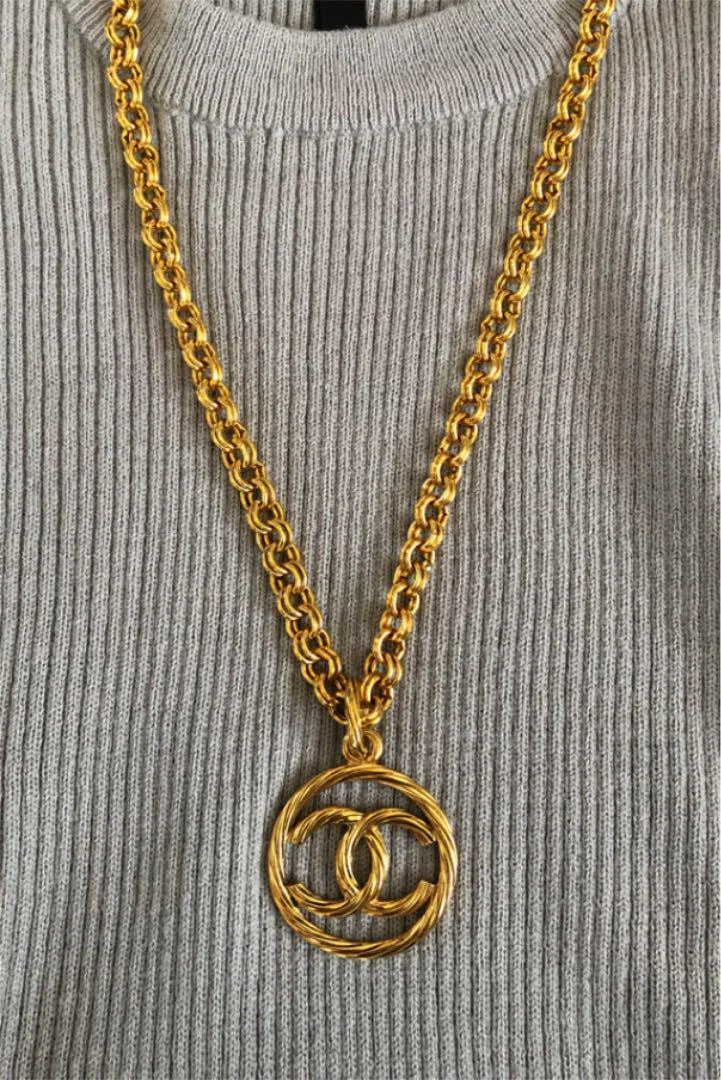 Big chanel necklace sale