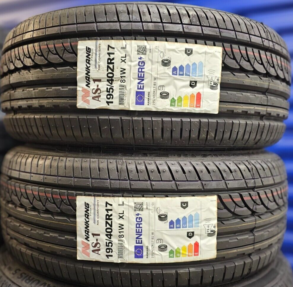 2X NEW NANKANG AS-1 SPORT 195/40 ZR17 XL 81W A1 HP TYRES 195 40 17