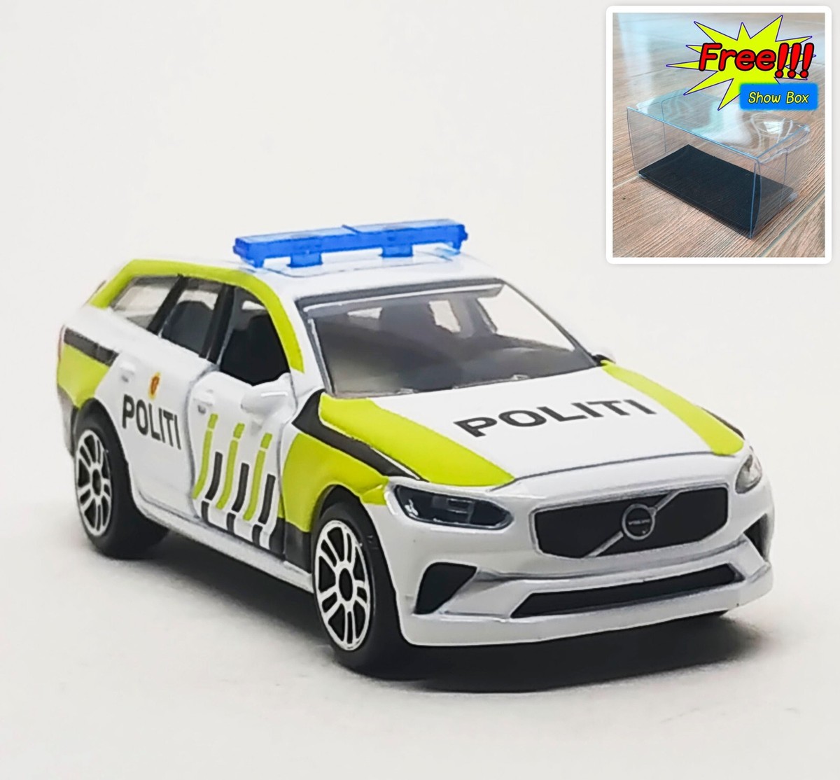 Majorette Volvo V90 Politi (Norway police) White 1:64 (3