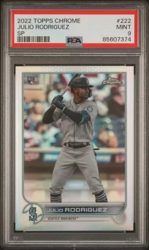 2022 Topps Chrome Julio Rodriguez SP Rookie Card RC #222 PSA 9