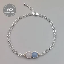 Personalised Pea Pod Bracelet – Birthstone Gift for Weddings & Anniversaries