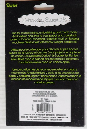 New Darice Embossing Folder "TREE TRUNKS" 4.25 x 5.75 Winter Forest Look Sealed - Picture 5 of 5