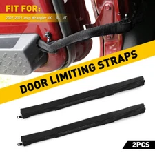 Door Limiting Straps for Jeep Wrangler JK JKU Door Strap with Zipper Black 2Pcs