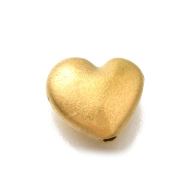 30pcs Real 18K Gold 304 Stainless Steel Love Heart Shape Beads for Jewelry Craft