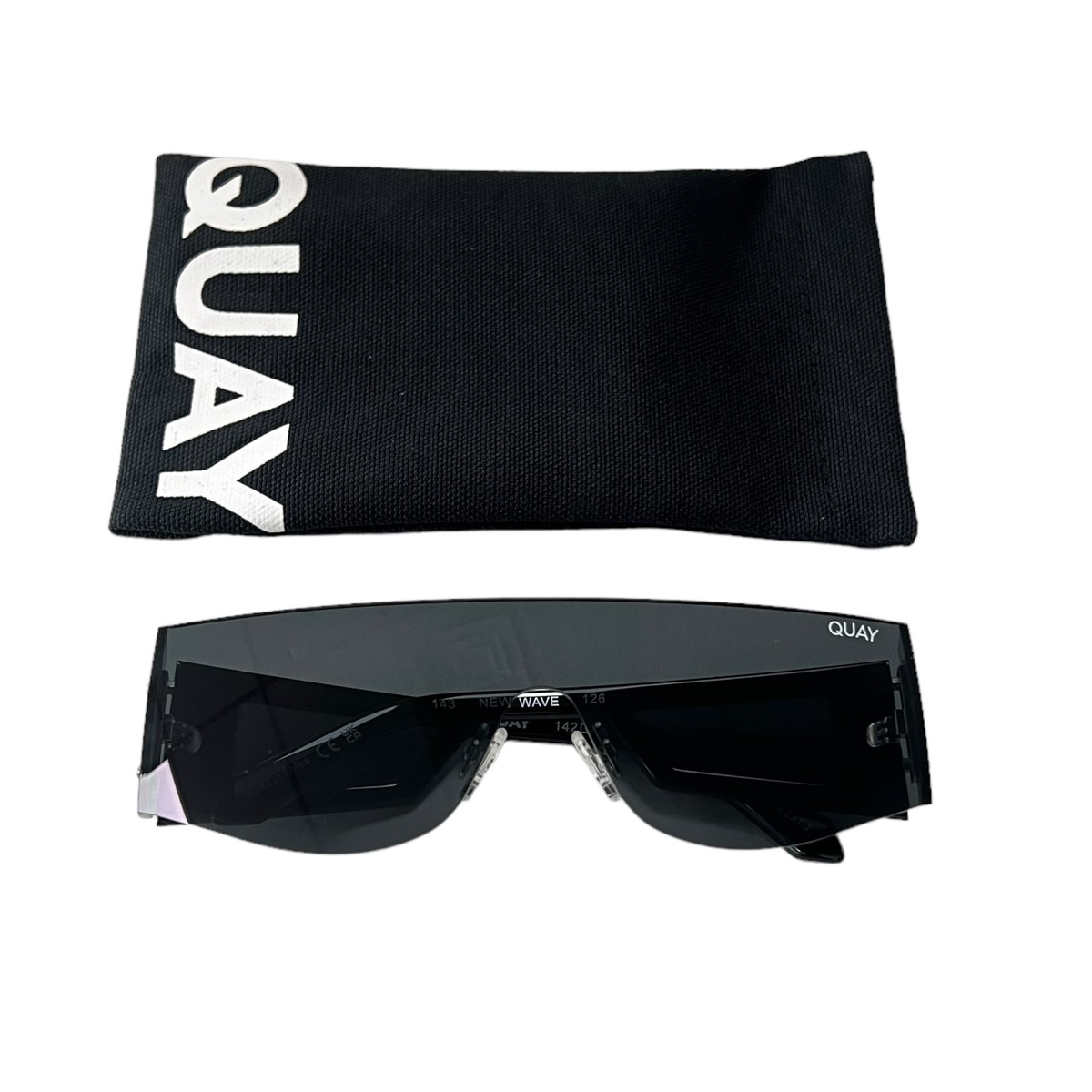 Quay Australia New Wave Shield Sunglasses Black | eBay display picture 3