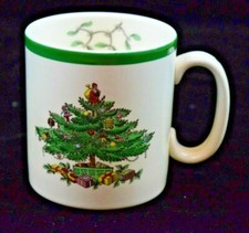 Spode Made in England Christmas Tree S3324-U Coffee Cup Mug 3 1/4" Tall