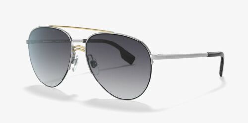 Burberry FERRY BE 3113 Silver Gold/Grey Shaded (1303/8G) Sunglasses - Afbeelding 1 van 3