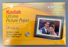 Kodak Ultima Picture Paper for Inkjet Printers 4x6 Prints High Gloss 20 Sheets