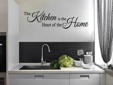 Kitchen Wall Quote "The Kitchen Is The Heart.." Wall Art Sticker, Vinyl Transfer