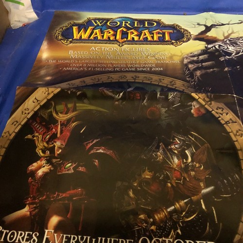 World Of Warcraft Action Figures PC Game 2007 Promotional Ad 18x11 POSTER - 第 1/3 張圖片