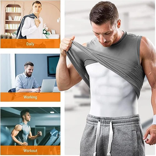 Corsetto superiore uomo miglior dimagrante body shaper trimmer controllo pancia serbatoio cintura maschio - Foto 9 di 31