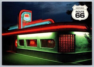 Albuquerque NM~Route 66 Diner~c90s UNPTD New Mexico Roadside Restaurant Postcard