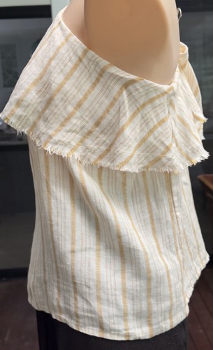 Nobody Denim Size Large VALENCIA TOP SAFFRON STRIPE RRP$129 BNWT - Picture 9 of 13