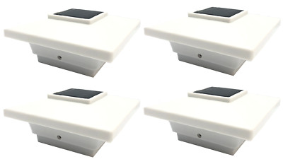 4X4 4-PCS Solar Post Cap Deck Light White Low Profile 4 SMD LEDs Sun PL251