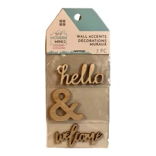 DIY Modern Mini Wall Accents 3 pc Hello & Welcome