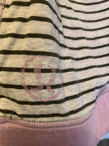 LULULEMON Pink Grey Women's Reversible 'AURA' Cotton Zip Jacket Hoodie Sz 8 Med - Picture 7 of 10