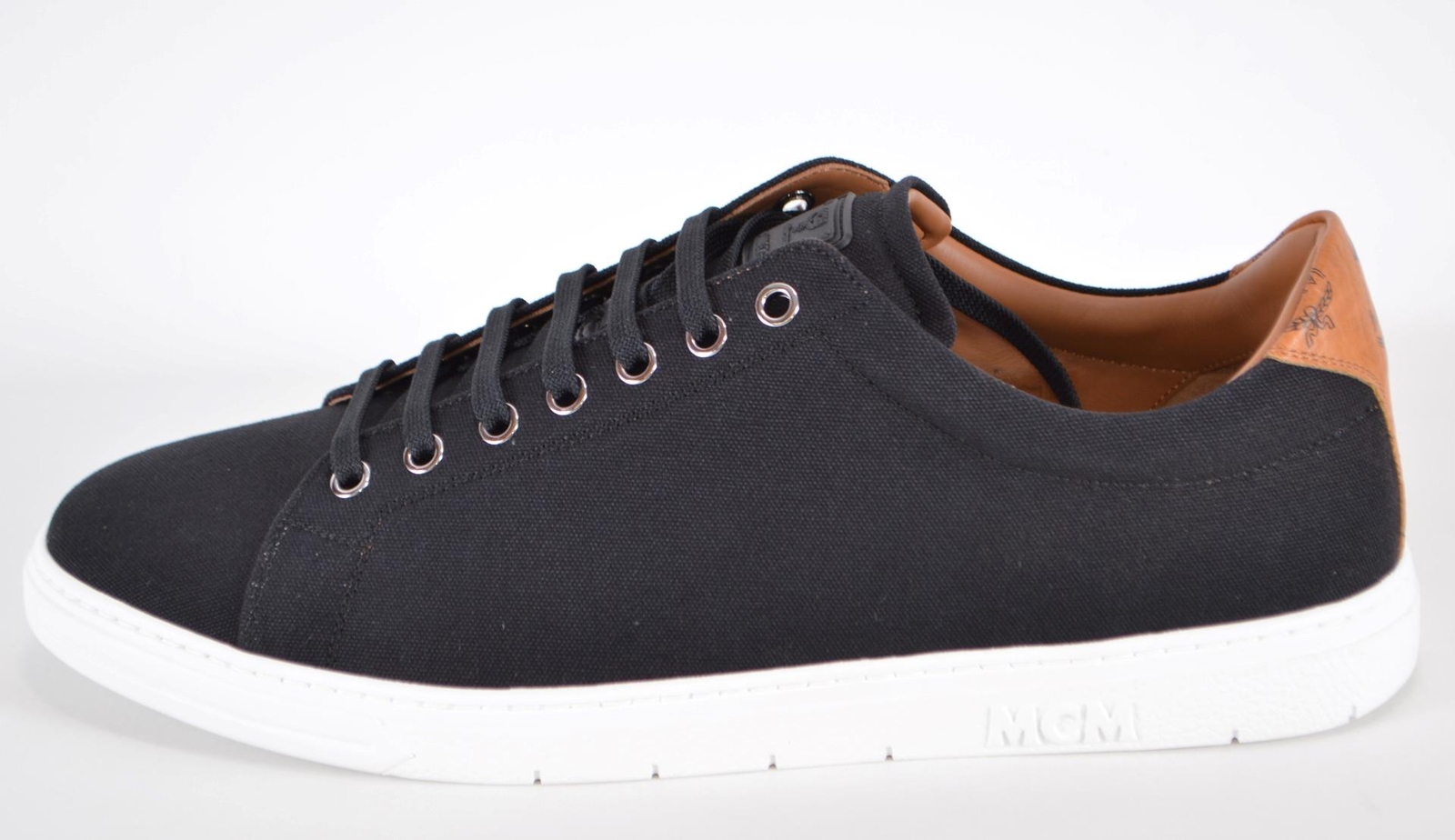 SAOLA Nuove scarpe sneakers basse MCM uomo TERRAIN DERBY nere tela viscosa 43 10