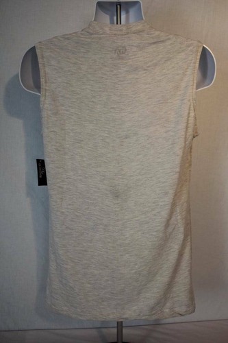 Mens Tank Top Muscle Shirt Size Large Sports Athletic Gray Pocket Workout Gym - Picture 2 of 2