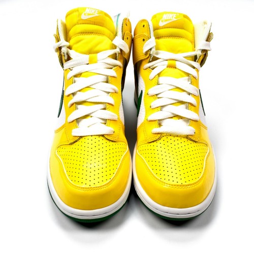 NWT Nike Dunk High Pine Green Varsity Maize White Packers 10 Mens 2008 AUTHENTIC - Picture 5 of 12