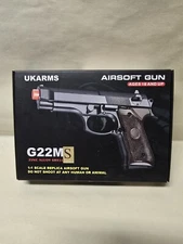  UKArms Metal Spring-Loaded Pistol Airsoft Gun Pistol Silver G22MS