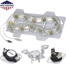 For Amana NED7200TW NED7200TW10 NED7200TW0 Dryer Heating Element & Fuses