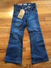 NWT Girls Size 4S Slim Oshkosh Boot Cut Blue Jeans EZ Adjust Waist 34.00 MSRP