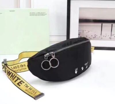 Off White Fanny Bag sling backpack Industrial Strap Yellow Belt
