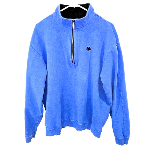 Straight Down Sweater Mens XL Blue Quarter Zip Knit Pullover Golf