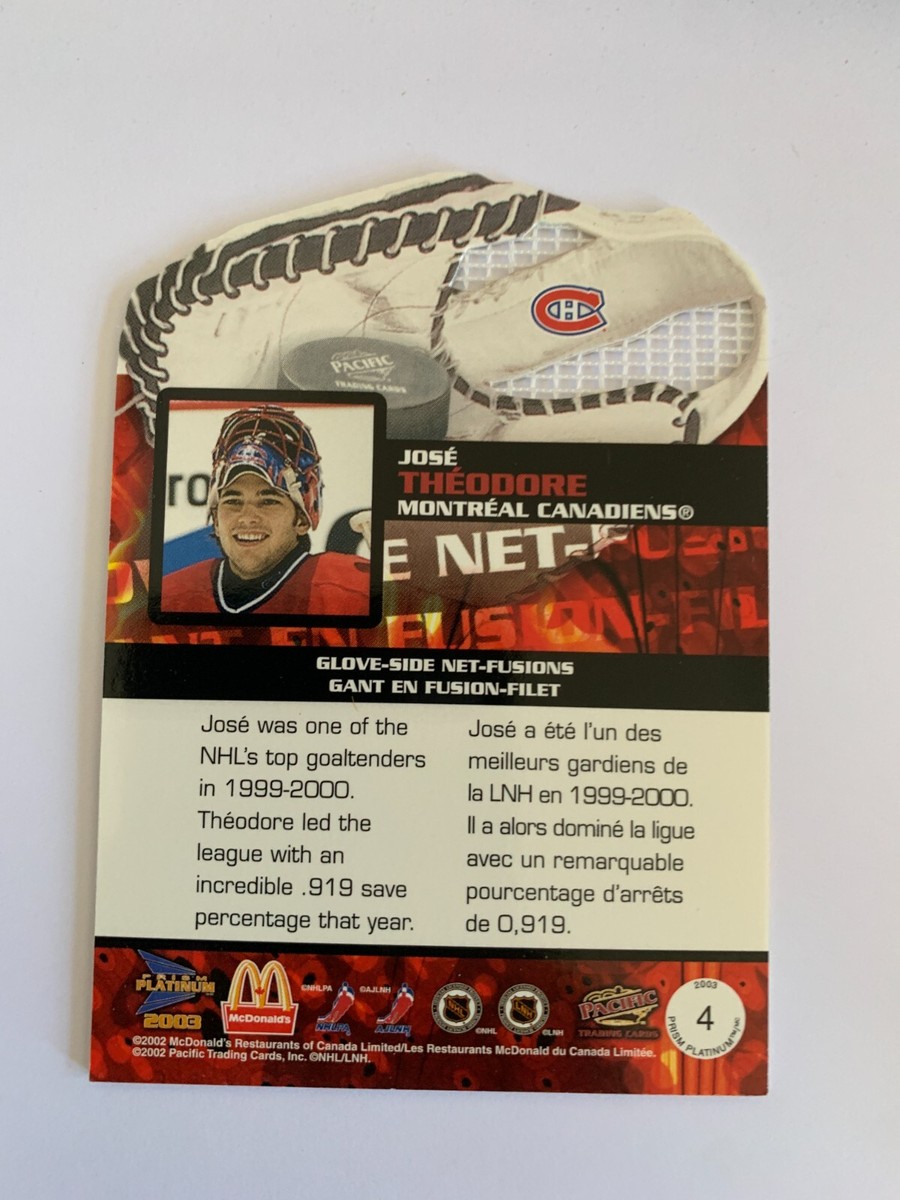 未開封 シールド MC EZ TROUP CRAIG MACK USオリジナル 2002-03 McDonald's Pacific Glove Side Net-Fusions #4 Jose Theodore