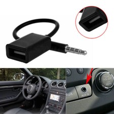 Audio AUX Plug Jack 3.5mm Male to USB 2.0 Female Converter Car Adapter MP3 Cable