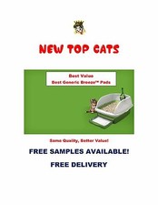 80ct New TOP CAT Replacement Pads for Breeze Litter Box Tidy Cat Free Samples