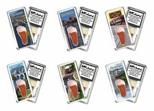 Chattanooga FootWhere® Souvenir Fridge Magnets. 6 Piece Set. Made in USA