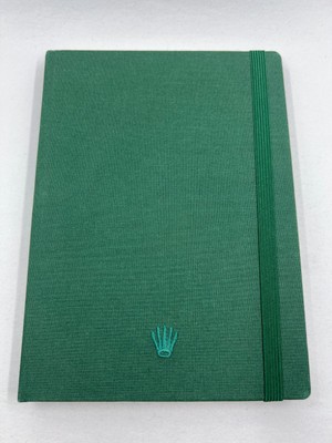 BRAND NEW Authentic Rolex Notebook - Green Embroidered Crown