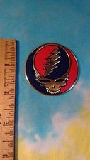 Grateful Dead Steal Your Face SYF 2 Inch Gold Metal Metallic Sticker