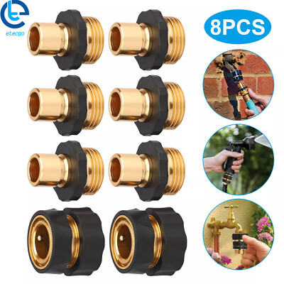 3/4'' Garden Hose Quick Connect Water Hose Fit Female Male Connector Set Fitting