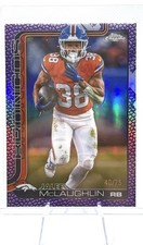 2025 Topps Chrome Jaleel McLaughlin Purple Leather /75 Broncos 🔥