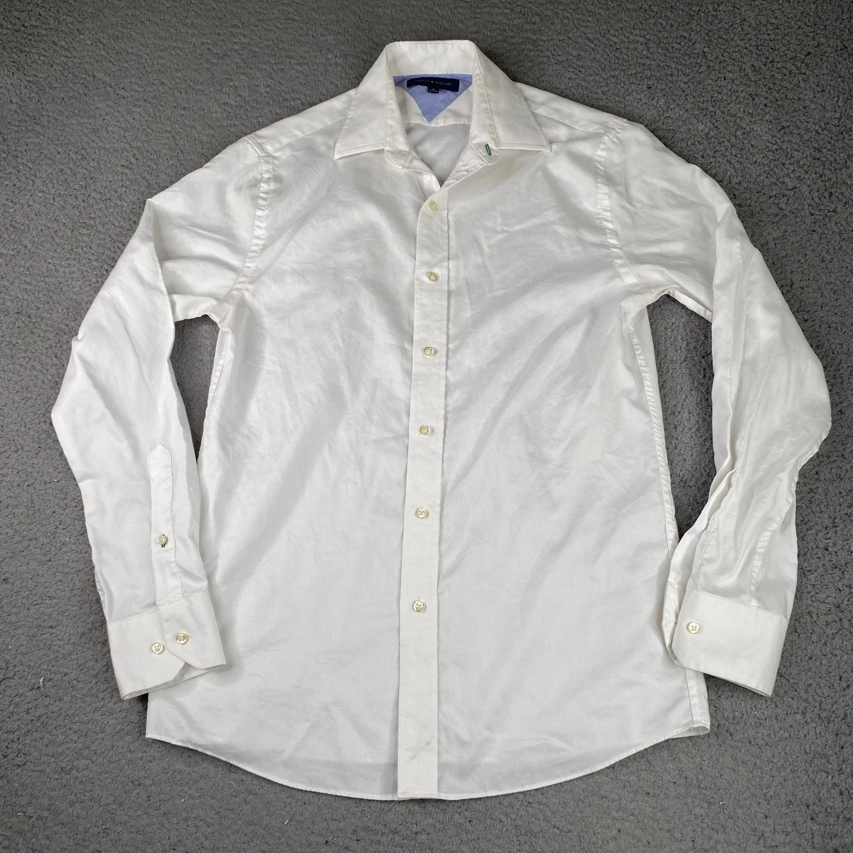 sachin and babi light blue dress Tommy Hilfiger Mens Regular Fit Stretch Shirt 15-151/2 32/33/Blue  Plaid/White