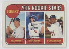 2018 Topps Heritage Rookie Stars O'Koyea Dickson Kyle Farmer Tim Locastro 11ff